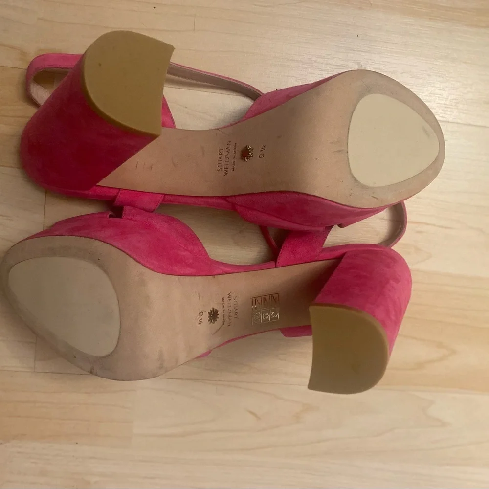 Stuart Weitzman Pink Platform Sandals